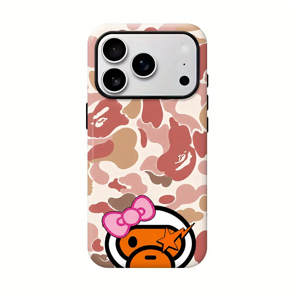 Bape New Color Shockproof Casing for Iphone 12-17 Pro Max, Y2K Streetwear Style, Cellphone & Smartphone Protection