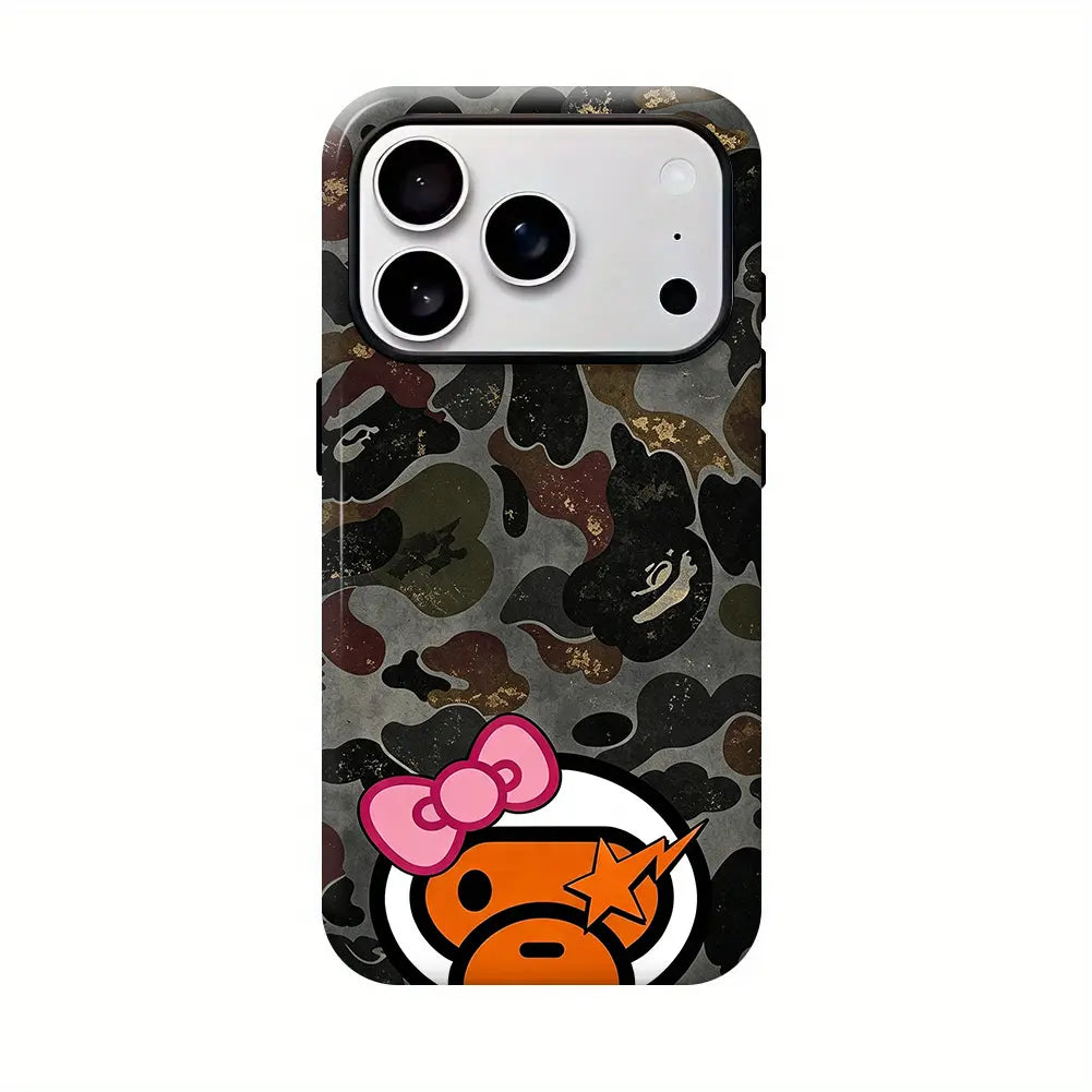 Bape New Color Shockproof Casing for Iphone 12-17 Pro Max, Y2K Streetwear Style, Cellphone & Smartphone Protection
