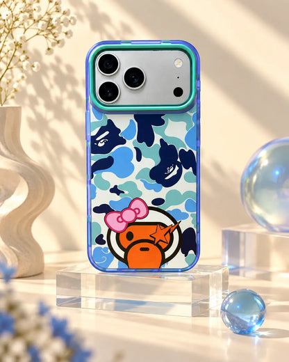 Bape New Color Shockproof Casing for Iphone 12-17 Pro Max, Y2K Streetwear Style, Cellphone & Smartphone Protection