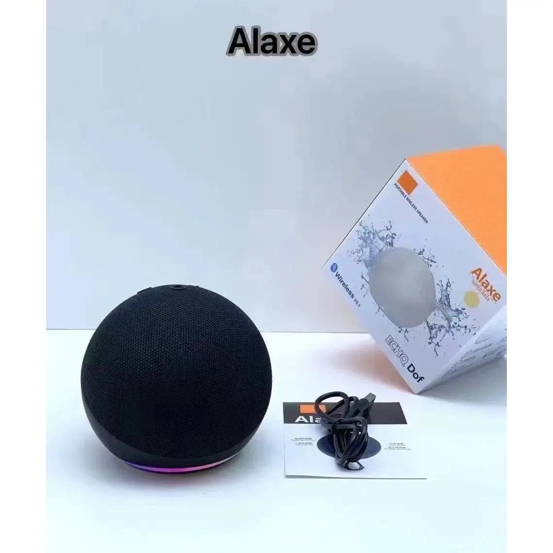 Mini RGB Multifunctional Portable Wireless Speaker with Button, Built-In Li-Ion Cell, Compact Stereo Audio, USB Charging, Waterproof Subwoofer, RGB Lights for Outdoor/Home Use, Compatible with Smartphones & Memory Cards
