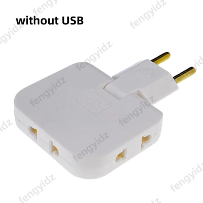 3 in 1 EU Power Socket Plug Adapter Foldable US to EU Travel Aadapters Power Converter KR Plug Electrical Socket AC Outlet
