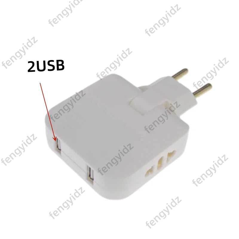 3 in 1 EU Power Socket Plug Adapter Foldable US to EU Travel Aadapters Power Converter KR Plug Electrical Socket AC Outlet