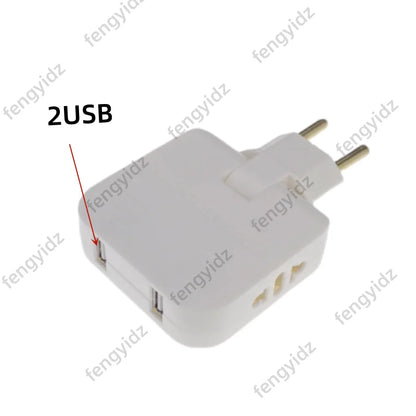 3 in 1 EU Power Socket Plug Adapter Foldable US to EU Travel Aadapters Power Converter KR Plug Electrical Socket AC Outlet
