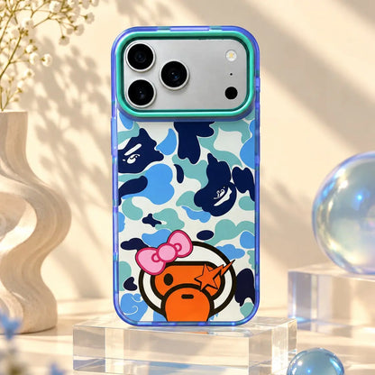Bape New Color Shockproof Casing for Iphone 12-17 Pro Max, Y2K Streetwear Style, Cellphone & Smartphone Protection