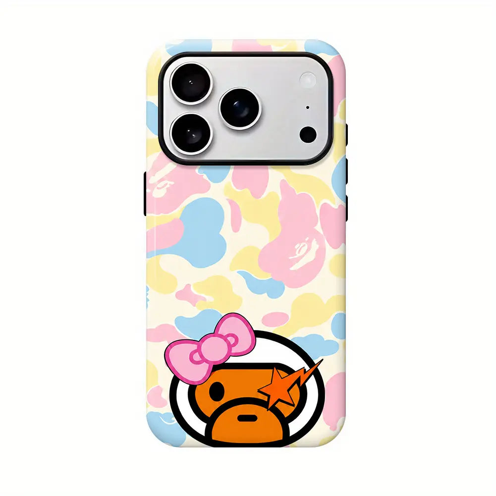 Bape New Color Shockproof Casing for Iphone 12-17 Pro Max, Y2K Streetwear Style, Cellphone & Smartphone Protection